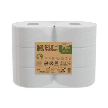 Carta igienica Papernet mini Jumbo cf.6 rotoli 419739 Ecolabel