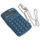 Calcolatrice tascabile Detectable blu con catenella 202H