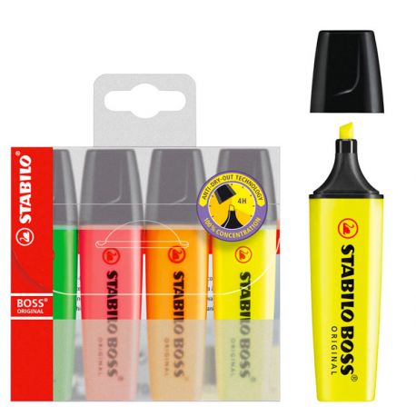 Cf.4 Evidenziatori Stabilo Boss