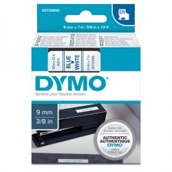 Nastro Dymo D1 9mm 40914 blu/bia