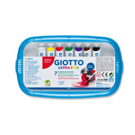 Scatola 7 tempere Giotto 12ml