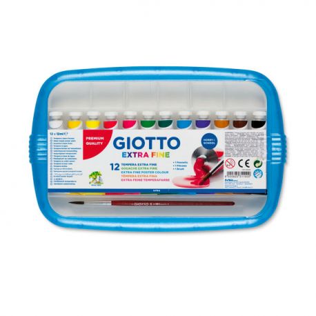 Scatola 12 tempere Giotto 12ml