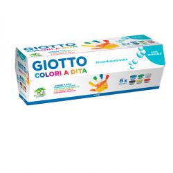Cf.6 colori a dita Giotto assortiti da ml100
