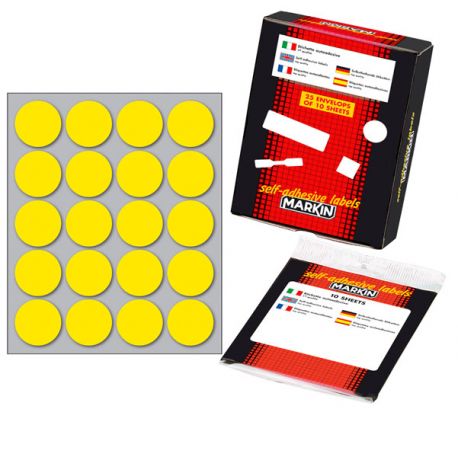 -Busta etich.diam.27mm 200pz giallo