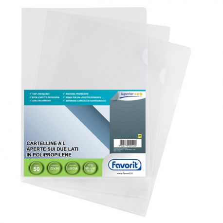 Buste ppl "L" 23X32 cf.50pz lucide alto spessore