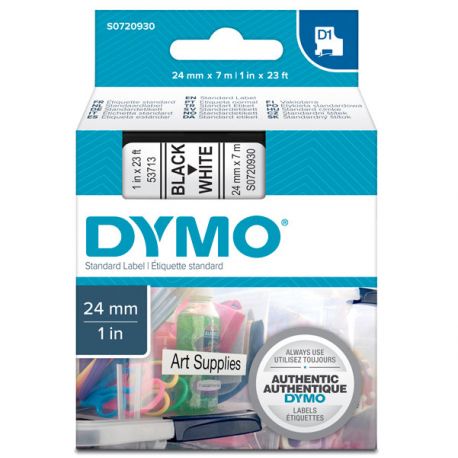 Nastro Dymo D1 24mm 53713 ne/bia