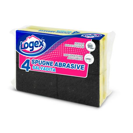 Spugne Logex abrasive sagomate cf.4pz