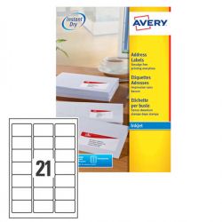 Etichette Avery J8160 63,5X38,1 21et./25fg