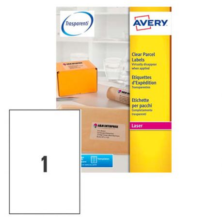 Etichette poliestere trasparente L7567 210x297 1et/25fg