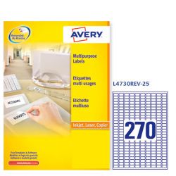 Etichette Avery L4730REV 17,8x10 270et/25fg removibili