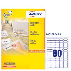 Etichette Avery L4732REV 35,6x16,9 80et/25fg removibili