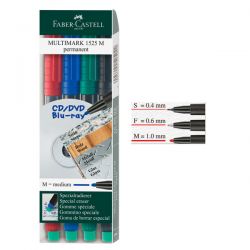 Multimark permanente con gomma F/C mm 1 cf.4 ass.