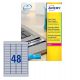 Etichette poliestere argento L6009 45,7x21,2 48et/20fg