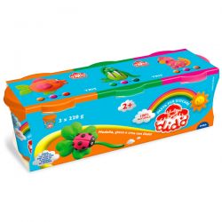 Cf.3 barattoli 220g Dido' verde-arancio-magenta