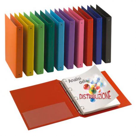 Cartella Nettuno diam.30mm 22x30 4 anelli rosso