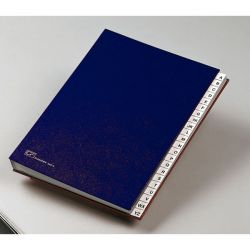 Monitore alfabetico a una scala blu