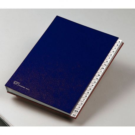 Monitore alfabetico a una scala blu