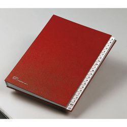 Monitore alfabetico a una scala rosso