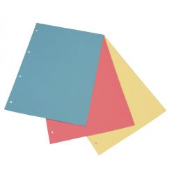 Separatori A4 cartoncino 4fori cf.200pz gialli