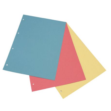 Separatori A4 cartoncino 4fori cf.200pz gialli