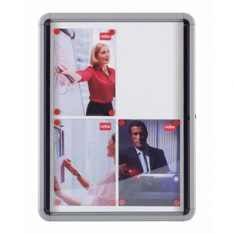 Bacheca 53x69H 4xA4 magnetica per esterni anta battente