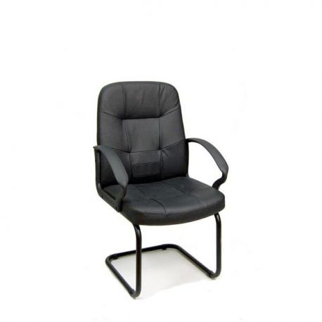 Poltrona direzionale Auriga V schienale medio slitta p.nera