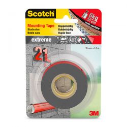 Biadesivo Scotch 19x1,5mt Extraforte 3M 6Kg