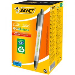 Penna Bic scatto ricicl. nero Ecolutions