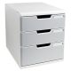 Cassettiera Modulo A4 da 3 cassetti grigio