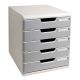 Cassettiera Modulo A4 da 5 cassetti grigio
