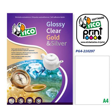 Etichette Tico bianche glossy 210x297