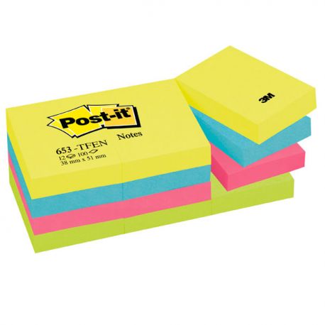 Post-it 3M 653 Energetic 38x51 assortiti