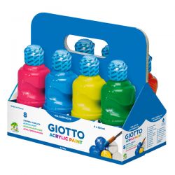 Tempere acriliche Giotto 250ml 8 col.assortiti