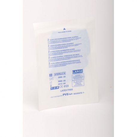 Guanti sterili monouso nitrile taglia unica 2pz