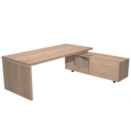 Scrivania man. FORMA f.melam. 195x170cm ciliegio