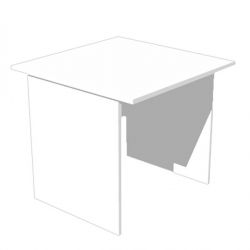 Scrivania FREE 80x80cm f.melam. bianco