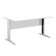Scrivania FREE 140x80cm f.metallo bianco