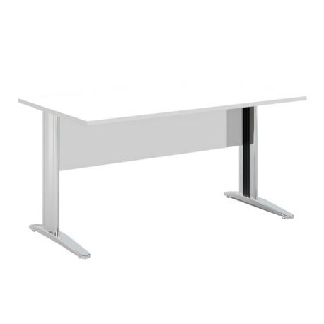 Scrivania FREE 140x80cm f.metallo bianco