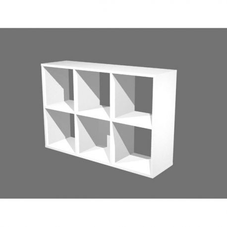 Libreria SQUARE 6cas. lin. 104x29x70h bianco