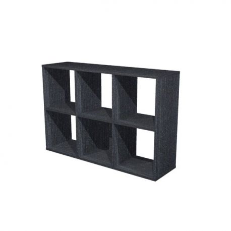 Libreria SQUARE 6cas. lin. 104x29x70h nero venato
