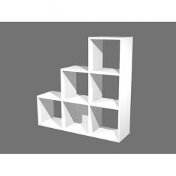 Libreria SQUARE 6cas. a D 104x29x104h bianco