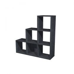 Libreria SQUARE 6cas. a D 104x29x104h nero venato