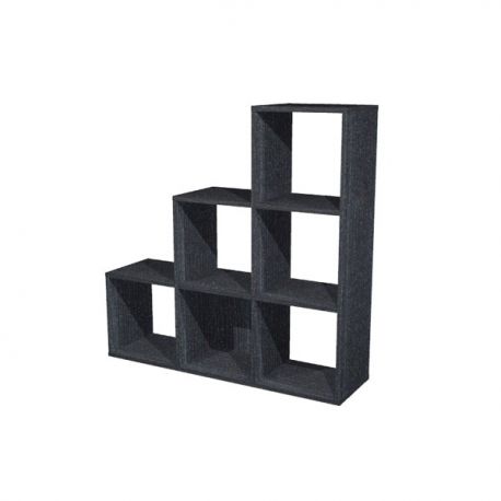 Libreria SQUARE 6cas. a D 104x29x104h nero venato
