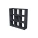 Libreria SQUARE 9cas. 104x29x104h nero venato