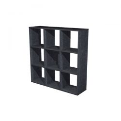 Libreria SQUARE 9cas. 104x29x104h nero venato
