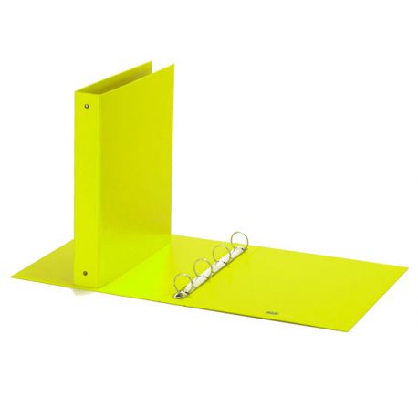 Cartella Europa Fluo 22x30 4 anelli diam.30 giallo