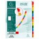 Separatore cartoncino 1-12 EXACOMPTA color maxi