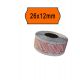 Cf.10 rotoli etich.perm. 26x12 arancio Printex