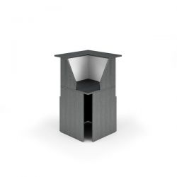 Angolare READY 76x76x117h nero/bianco