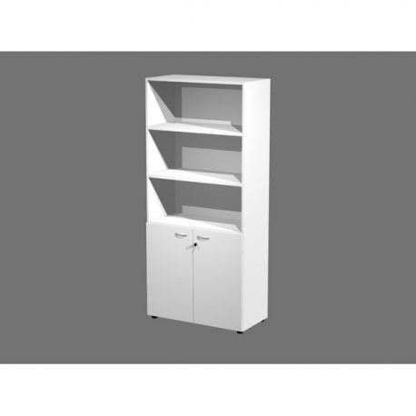 Armadio AR alto+ante basse 90x46x200h bianco